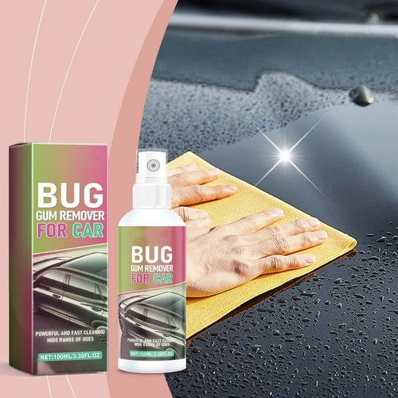 Fufafayo under $5 Car Bug Remover, Car Shellac Cleaner, Paint Decontamination Foam Cleaner, Bug and Tar Remover for Vehicle Exterior, Windshield, Glass, Lights, Wheels, Safe for Clear Coat and Paint