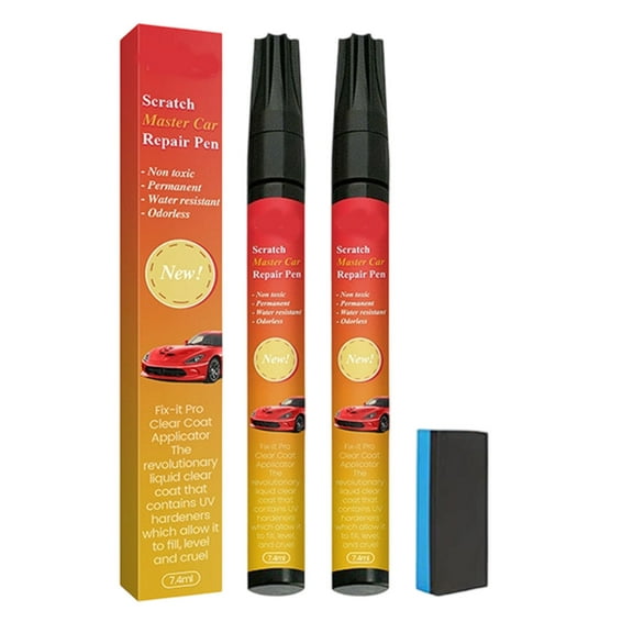 Fufafayo under $5 Car Scratch Repair Pen, Car Scratch Repair Pen, Touch Up Paint Pen for All Cars, Quick Fix for Minor Scratches, Scuffs, Clear Coat, DIY Automotive Repair, 7.4ml, with Brush