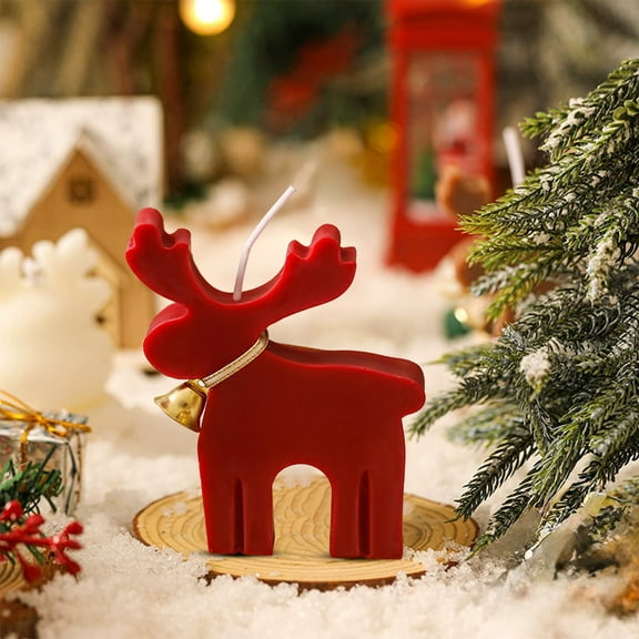 Fufafayo under $5 Christmas Scented Candles Christmas Elk Shaped Scented Candle, Prefect for Stress Relief Bath Yoga Thanksgiving Christmas Eve Party Decoration and Gift