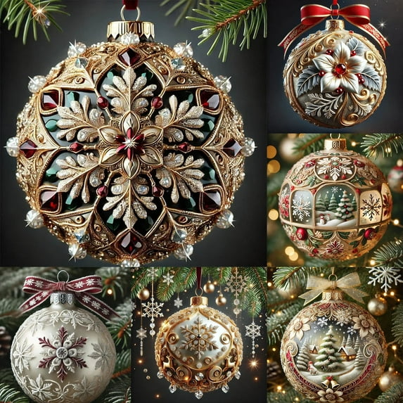 Fufafayo under $5 Christmas Tree Ornaments, 2D Acrylic Printed Hanging Decor, Flat Pendant Decorations for Xmas Tree, Holiday Scene Accessories for Festive Decor, Xmas Hanging Pieces