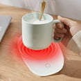 thumbnail image 1 of Fufafayo under $5 Cup Warmer, 55 Degree Automatic Heating Pad, USB Powered Beverage Warmer, Constant Temperature Mat for Coffee, Tea, Milk, Office Desk, Home Office, Bedside Table, 1 of 8