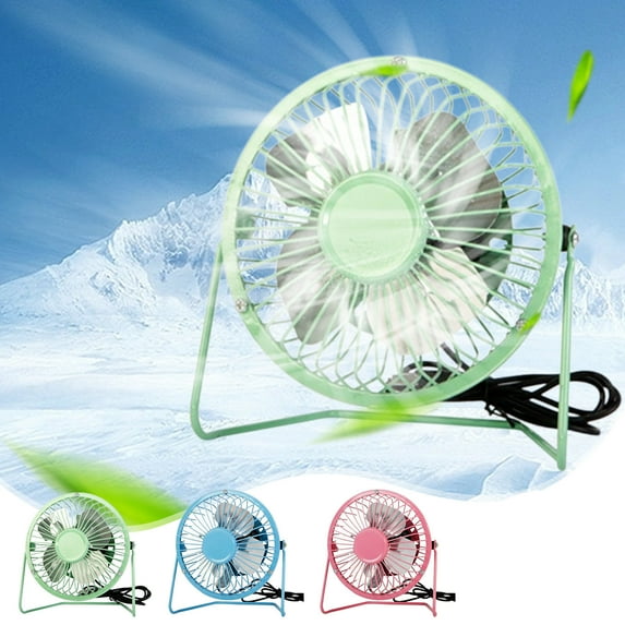 Fufafayo under $5 Desktop Fan, USB Powered Small Fan, Rechargeable Personal Fan, High Wind Power Cooling, Office Desk Accessory, Student Dorm, Home Computer Setup, Nightstand Breeze