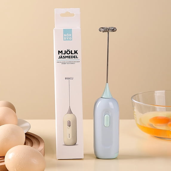 Fufafayo under $5 Electric Egg Beater, Handheld Kitchen Whisk Tool, Rotary Pressure Mixer for Baking, Milk Coffee Blender, Portable Food Preparation Gadget for Home