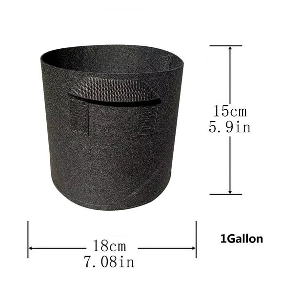 Fufafayo under $5 Fabric Plants Pot, Nonwoven Grow Bag, Heavy Duty Garden Container, Handled Planting Pouch for Vegetables, Flowers, Outdoor Gardening, Plants Cultivation