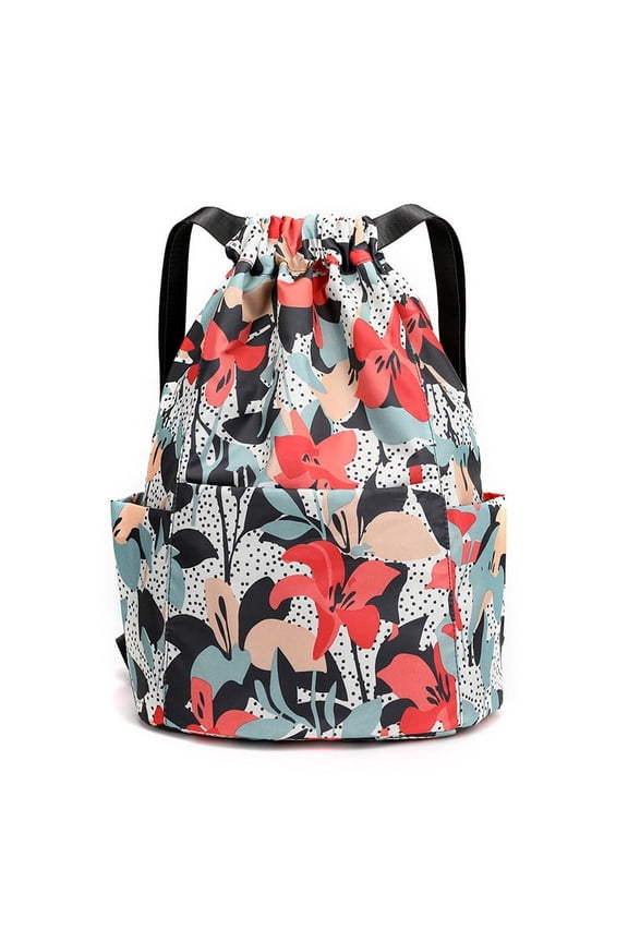 under $5 Foldable Backpack, Drawstring Foldable Backpack, Large Capacity Wet Dry Separation Gym Bag, Water Resistant Duffel Bag for Travel Sports, Yoga Swimming, Hiking Camping, Weekend Trip