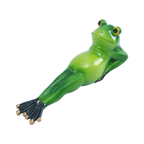 Fufafayo under $5 Garden Frog Statue, Garden Frog Statue, Resin Yoga Frog Decor, Outdoor Ornament for Yard, Patio, Porch, Indoor Tabletop, Adds Whimsy, Weather Resistant, Hand Painted Detail