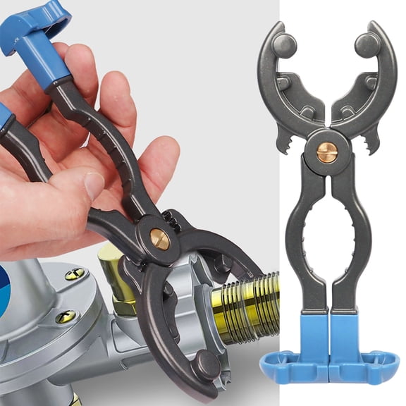 Fufafayo under $5 Gas Wrench, Gas Tank Wrench, Pressure Tool for Propane Cylinder, Natural Gas, Disassembly, Tightening, Adjustable Jaw, Non Slip Handle, Durable Steel, Multipurpose, Secure Grip