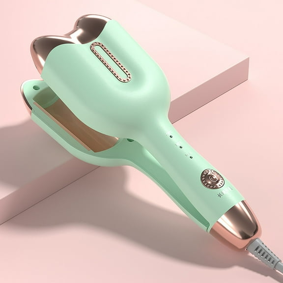 Fufafayo under $5 Hair Curler, Hair Curling Iron, Double Barrel Wave Curler, Fast Heating Styling Tool, with Temperature Control, for Creating Beach Waves, Curls, Salon Results at Home