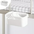 thumbnail image 1 of Fufafayo under $5 Hanging Trash Can, Dormitory Bedside Waste Bin, Wall Mounted Storage Box without Cover, Upper Bunk Hanging Organizer, Space Saving Bin for Bed Rail Desk, 1 of 6
