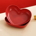thumbnail image 1 of Fufafayo under $5 Heart Shaped Plates, Red Celebration Heart Shaped Plates, Cake and Snack Plates for Fruit and Desserts, Party Tableware for Gatherings, Celebrations, and Special Occasions, 1 of 7