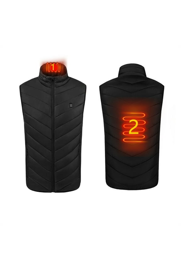 under $5 Heated Jacket, USB Heated Vest, Electric Warming Jacket with Three Temperatures, Carbon Fiber Heat, Windproof, Soft, for Outdoor Activities, Winter Sports, Camping, Daily Wear