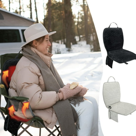 Fufafayo under $5 Heated Seat Cushion, USB Warming Pad with 3 Heat Levels, Portable Heating Mat for Car Seat, Foldable Electric Cushion for Stadium, Office Chair, Outdoor Events, Travel, Home Use