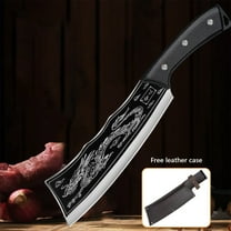 Fufafayo under $5 Kitchen Knife, Kitchen Knife, Forged Steel Meat Cleaver, Heavy Duty Bone Chopping Knife for Home, Commercial Kitchen, Butcher Shop, Restaurant, Food Preparation, Vegetables