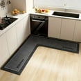 thumbnail image 1 of Fufafayo under $5 L Shape Kitchen Rug, L-Shaped Kitchen Rug, Corner Absorbent Floor Mat for Cooking, Non-Slip Carpet for Living Room, Machine Washable Runner for Entryway, 1 of 6
