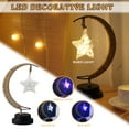 thumbnail image 1 of Fufafayo under $5 LED Decorative Light, Star Moon Wrought Iron Night Light, Color Changing Battery Operated Lamp, Warm Ambient Lighting for Bedroom, Nursery, Home Decor, 1 of 9
