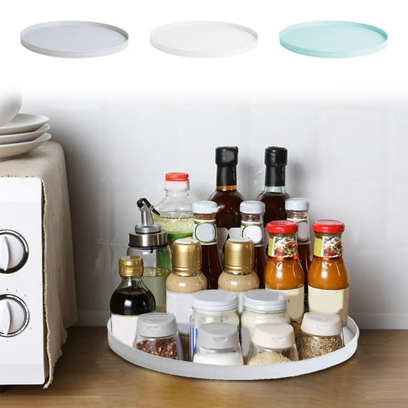 Fufafayo under $5 Lazy Susan Cabinet Organizer 12.8 Inch Turntable Lazy Susan for Kitchen Spice Rack Pantry Cupboard Bathroom Countertop Refrigerator Table Storage