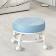 thumbnail image 1 of Fufafayo under $5 Low Roller Seat Multi-functional Small Stool with Wheels, Leather Rolling Stool Step Stool Mechanic Stool on Wheels for Home Office Garage Shop, 1 of 7