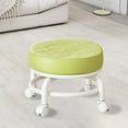 thumbnail image 1 of Fufafayo under $5 Low Roller Seat Multi-functional Small Stool with Wheels, Leather Rolling Stool Step Stool Mechanic Stool on Wheels for Home Office Garage Shop, 1 of 7
