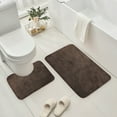 thumbnail image 1 of Fufafayo under $5 Microfiber Bathroom Rugs and Mats Sets 2 Pieces Extra Thick Non Slip Quick Dry Bath Mat and U-Shaped Contour Toilet Rug for Bath Room Floor Restroom, 1 of 6
