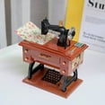 thumbnail image 1 of Fufafayo under $5 Mini Sewing Machine Music Box, Vintage Sewing Machine Music Box, Mini Mechanical Tabletop Decor, Retro Style Wind Up Musical Box with Drawer, Novelty Gift for Collectors, 1 of 7