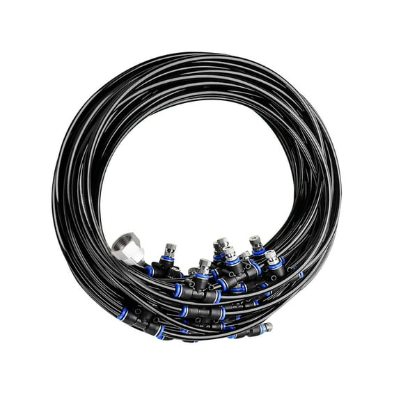 Fufafayo under $5 Misting Kit, Misting System, Outdoor Atomizer Kit with Nozzles and Hose, Garden Cooling System for Patio and Greenhouse, DIY Irrigation for Plants and Outdoor Areas