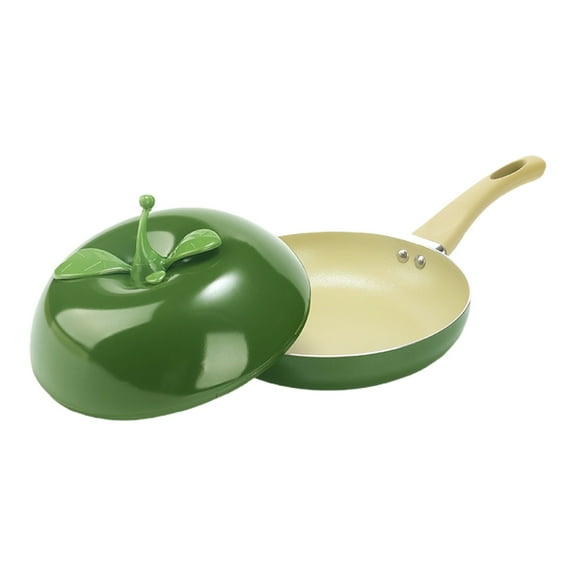 Fufafayo under $5 Nonstick Pan, Nonstick Cookware Set, Aluminum Avocado Shaped Pots and Pans, Kitchen Fry Pan Soup Pot with Magnetic Bottom, Easy Clean Induction Compatible, Home Use Utensils