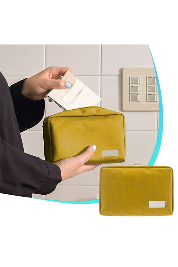 under $5 Nylon Organizer Pouch, Passbook Document Holder, Cosmetic Ticket ID Bag, Multi Compartment Storage for Travel, Office, Daily Essentials Carrying