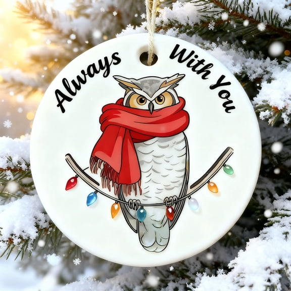Fufafayo under $5 Owl Ornament, Owl Ornament, Sea Glass Silent Guardian Keepsake with Inspirational Message, Gift for Loved Ones, Protection Symbol, Home Decor, Wall Hanging, Meaningful Present