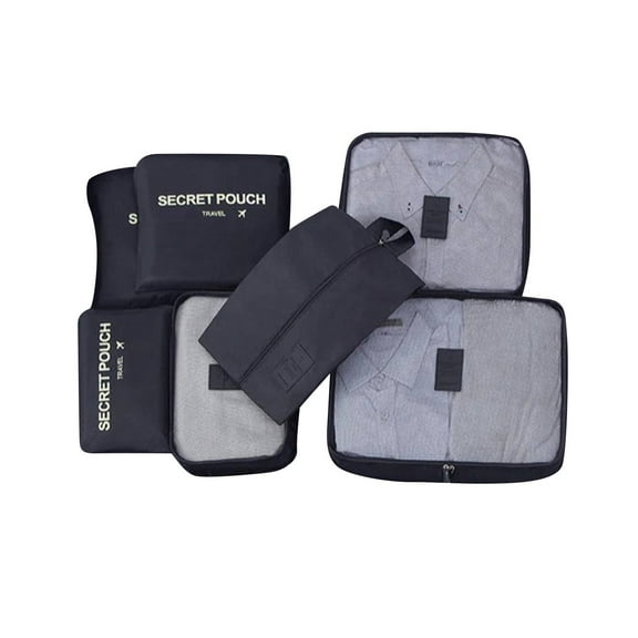 Fufafayo under $5 Packing Cubes, Travel Packing Cubes, 7 Piece Set of Sorting Bags for Clothes and Toiletries, Compression Design Saves Suitcase Space, Great for Business Trips, Vacation, Camping