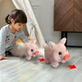 thumbnail image 1 of Fufafayo under $5 Plush Pig Toy, Plush Pig Toy, Stuffed Animal with Vertical Ears, Soft Cuddly Companion for Bed, Nursery, Playroom, Interactive Plushies for Toddlers, Birthday Gift, 1 of 6