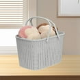 thumbnail image 1 of Fufafayo under $5 Portable Bath Storage Basket, Plastic Woven Laundry Hamper Organizer, Multi-Compartment Design with Carrying Handles, for Bathroom Bedroom Closet Toy Storage Organization, 1 of 6