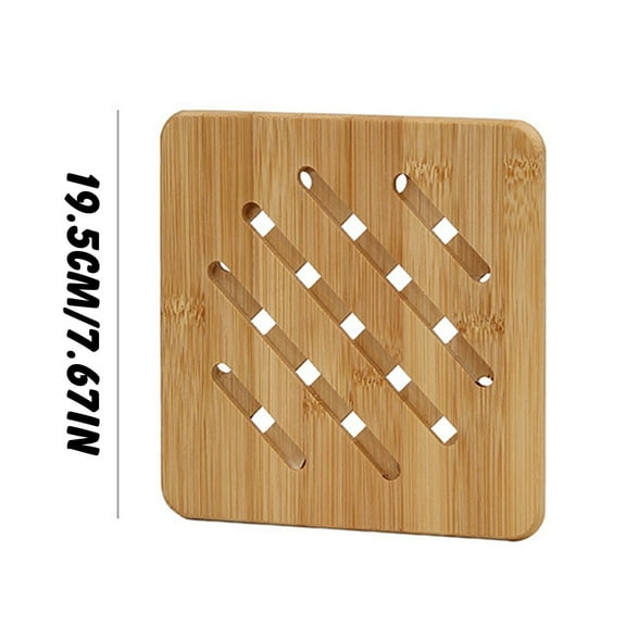 Fufafayo under $5 Pot Stands, Wooden Heat Resistant Trivet Mats, Multi-Purpose Pan Protectors for Kitchen Counters, Non-Slip Surface Protection for Hot Cookware
