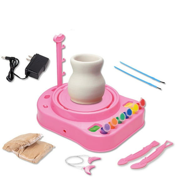 Fufafayo under $5 Pottery Wheel Kit, DIY Pottery Wheels Kit, Ceramic Educational Toy for Kids, Electric Clay Craft Set, Artistic Learning Tool for Creating Figures, Tableware, Develops Motor Skills