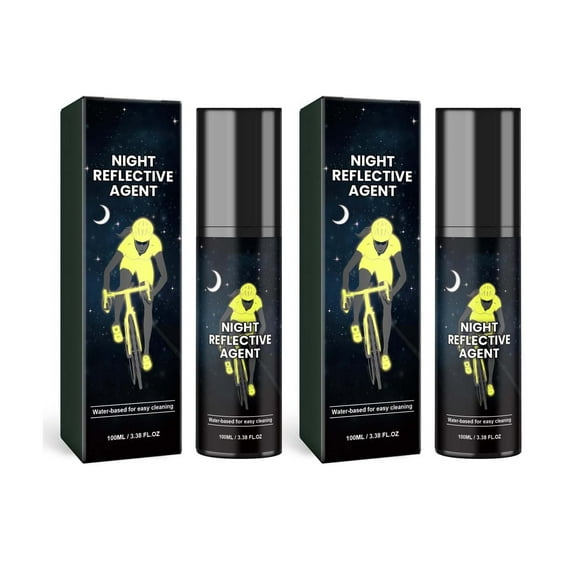 Fufafayo under $5 Reflective Spray Paint, Night Reflective Spray Paint, 2pcs Glow in Dark Marking for Bike, Outdoor Acrylic for Plastic Metal, Long Lasting Charged by Light