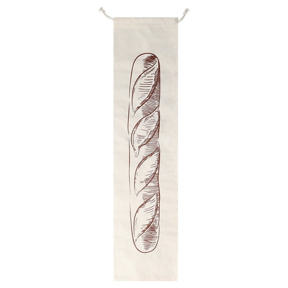 Fufafayo under $5 Reusable Bread Bag, Reusable Linen Bread Bag, Drawstring Bun Storage Bag, Breathable Natural Preservation Bag for French Stick, Cookies, Buns, Picnics, Travel, Home Kitchen