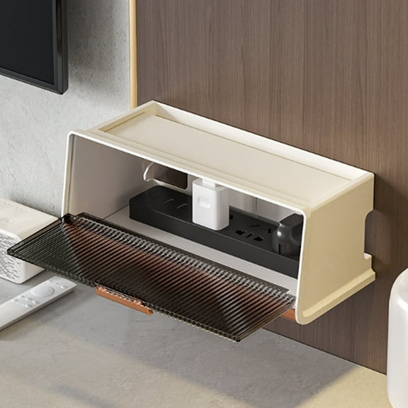 Fufafayo under $5 Router Storage Box, Cable Management Box, Power Strip Organizer, Desk Cable Organizer, Electronic Device Cover, Home Office Organizer, Wire Hiding Box, Desktop Storage Solution