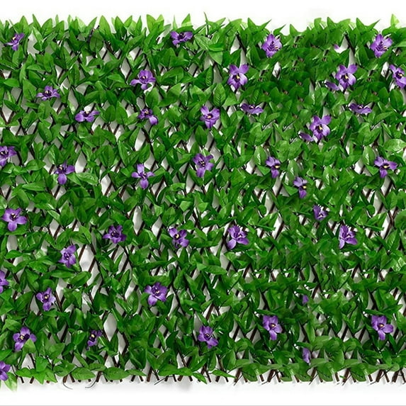 Fufafayo under $5 Simulated Fence, Expandable Ivy Fence Screen, Artificial Leaf Wood Fence Panel for Garden, Backyard, Wedding, Outdoor, Indoor Wall Covering, Balcony, Patio, Privacy Screen