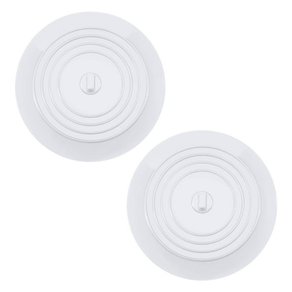 Fufafayo under $5 Sink Drain Stopper, Silicone Tub Plug, Flat Cover for Bathtub, Basin, Kitchen, Bathroom, Hair Catcher, Leak Proof, Easy Clean, 2-Pack Set