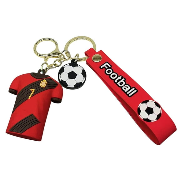 Fufafayo under $5 Soccer Keychain, Keychain, Soccer Uniform Keychain, Football Team Pendant Ornament, Durable Soccer Gift, for Players, Coaches, Fans, Birthday, End of Season, Christmas, Father's Day
