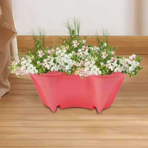 Fufafayo under $5 Strawberry Planter, Stackable Planting Pot, Three Petal Design for Strawberries Herbs Flowers, Vertical Garden Container for Balcony Patio Greenhouse