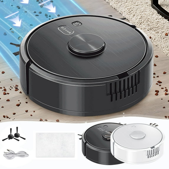 Fufafayo under $5 Sweeping Robot, Rechargeable Household Cleaning Machine, Wet and Dry Mopping Vacuum Cleaner, Automatic Floor Cleaner for Home, Smart Navigation for Efficient Cleaning