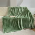 thumbnail image 1 of Fufafayo under $5 Throw Blanket for Couch, Super Soft Flannel Blanket Heavy Flufyy Thick Bubble Blanket for Bed Bedroom Living Room Farmhouse Sofa Chair, 27.55x39.37 Inch, 1 of 7