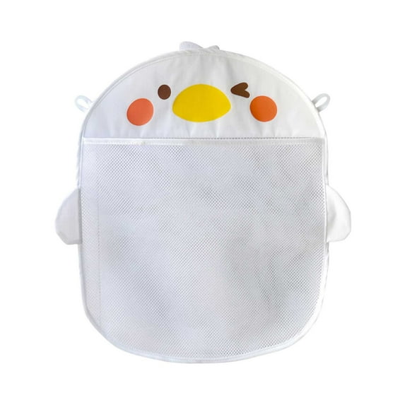 Fufafayo under $5 Toy Storage Bag, Bath Toy Storage Bag, Mesh Net Bag with Suction Cup for Shower, Bathroom, Hanging Organizer for Toys, Soap, Accessories, Quick Dry, Wall Mount, Ducky Design