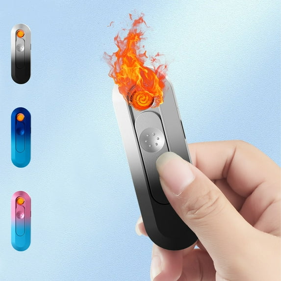 Fufafayo under $5 USB Lighter, Induction Charging Cigarette Lighter, Windproof Electronic Lighter, Mini Pocket Portable Igniter, Rechargeable Plasma Lighter, Outdoor Camping Gear Gadgets