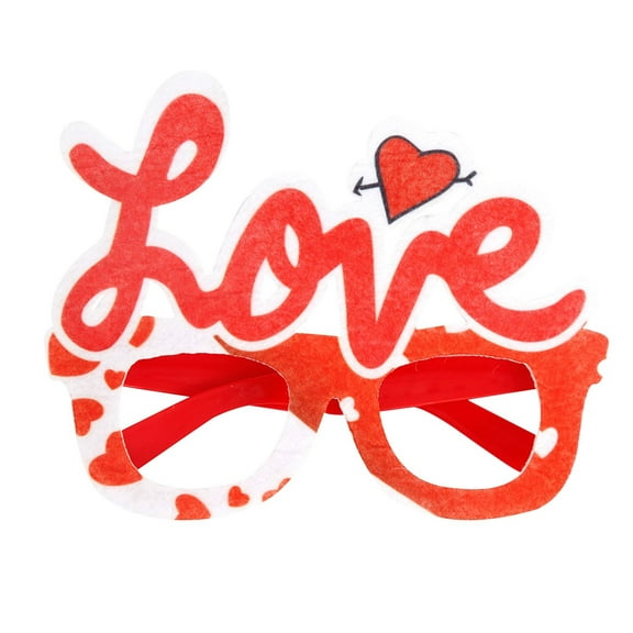 Fufafayo under $5 Valentine's Day Glasses, Valentine's Day Glasses Party Props, Novelty Eyeglass Frames for Photos, Costume Party Accessories for Adults