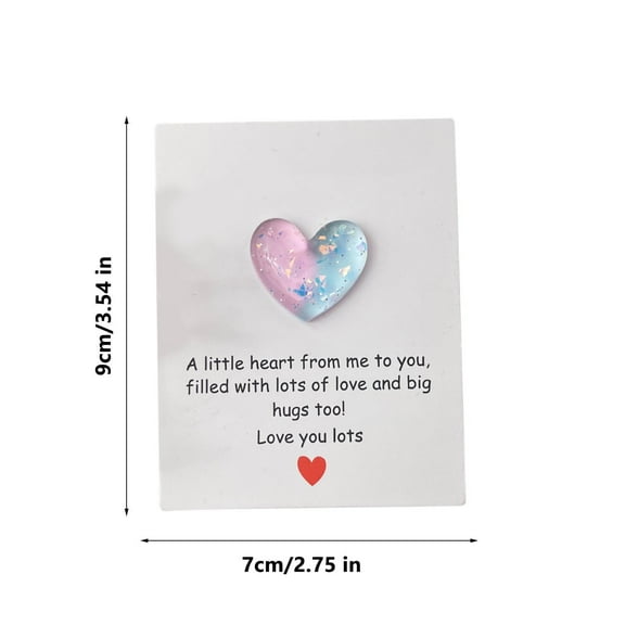 Fufafayo under $5 Valentine's gift card, Pocket Heart Greeting Card, Valentine's Day Card with Message, Romantic Card for Birthday and Wedding, Keepsake Card for Family and Friends