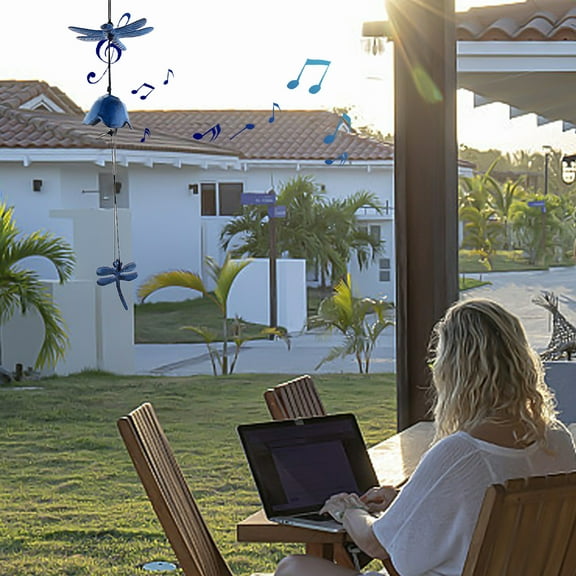 Fufafayo under $5 Wind Chime, Vintage Metal Wind Chime for Outdoor, Balcony Patio Hanging Decor, Scenic View Guesthouse Ornament, Soothing Melody Wind Bell, Garden Yard Decoration