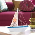 thumbnail image 1 of Fufafayo under $5 Wooden Sailboat Decor, Wooden Sailboat Model, Mediterranean Style Sailing Ship Decor, Resin Crafts Ornament, Creative Photo Prop, Home Office Shelf Decor, Nautical Theme, Gift, 1 of 1