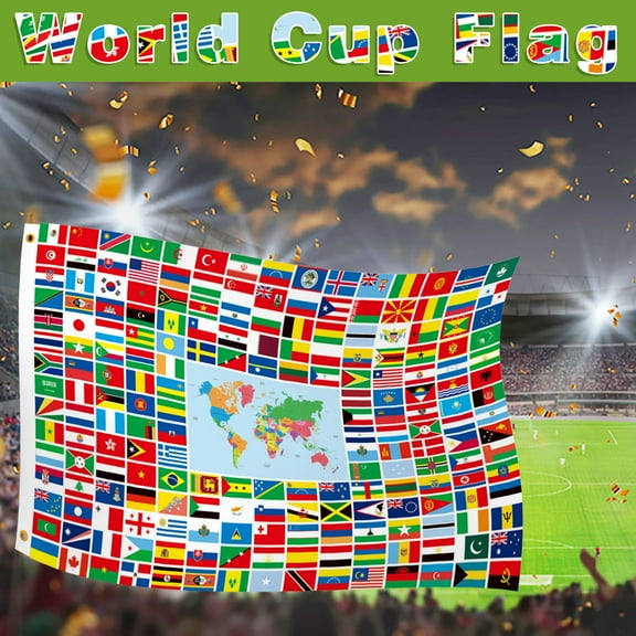 Fufafayo under $5 World Cup Flags, World Flags Banner, International Party Decor, Sports Fan Supplies, Double Stitched, Metal Grommets, Fade Resistant, Celebration Backdrop, Event Decorations, Home