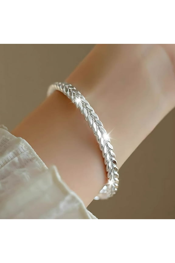 5Pcs Ear Pattern Bracelet,Ear Pattern Bracelet, Suitable For Girls Solid Color Bright Adjustable Bracelet, Fashion Jewelry for Women Teens, Elegant Wristband, Daily Wear Accessory, Gift Idea